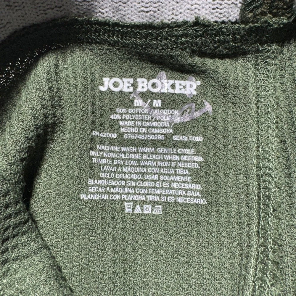 Joe Boxer Mens Olive Green Waffle Knit Thermal Underwear Pants Long Johns Size M